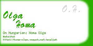 olga homa business card